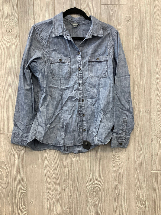 Blue Top Long Sleeve Eddie Bauer, Size L