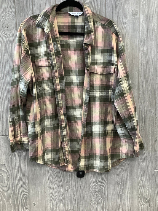 Plaid Pattern Top Long Sleeve Old Navy, Size Xl