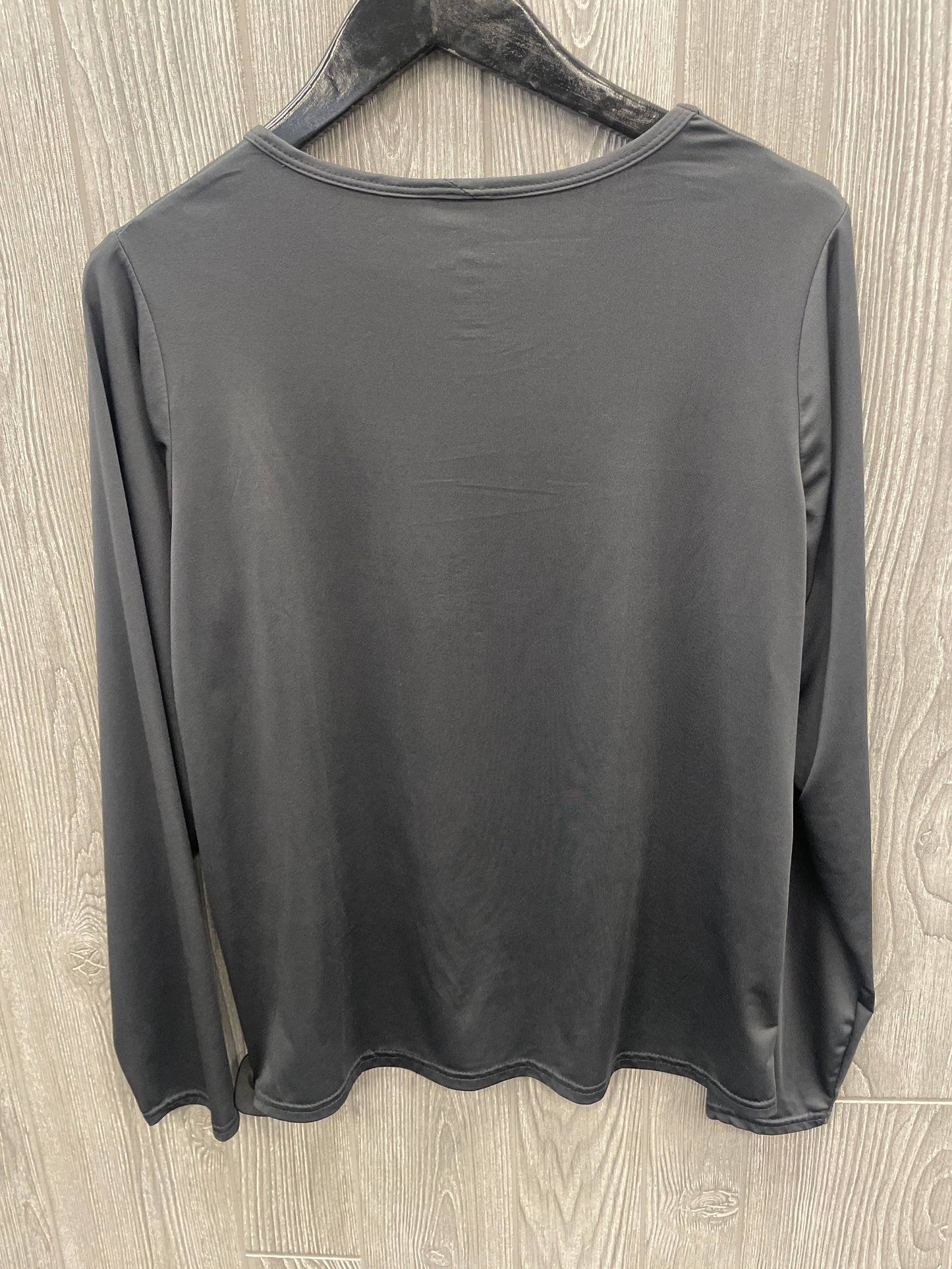 Athletic Top Long Sleeve Collar By Clothes Mentor In Black, Size: M