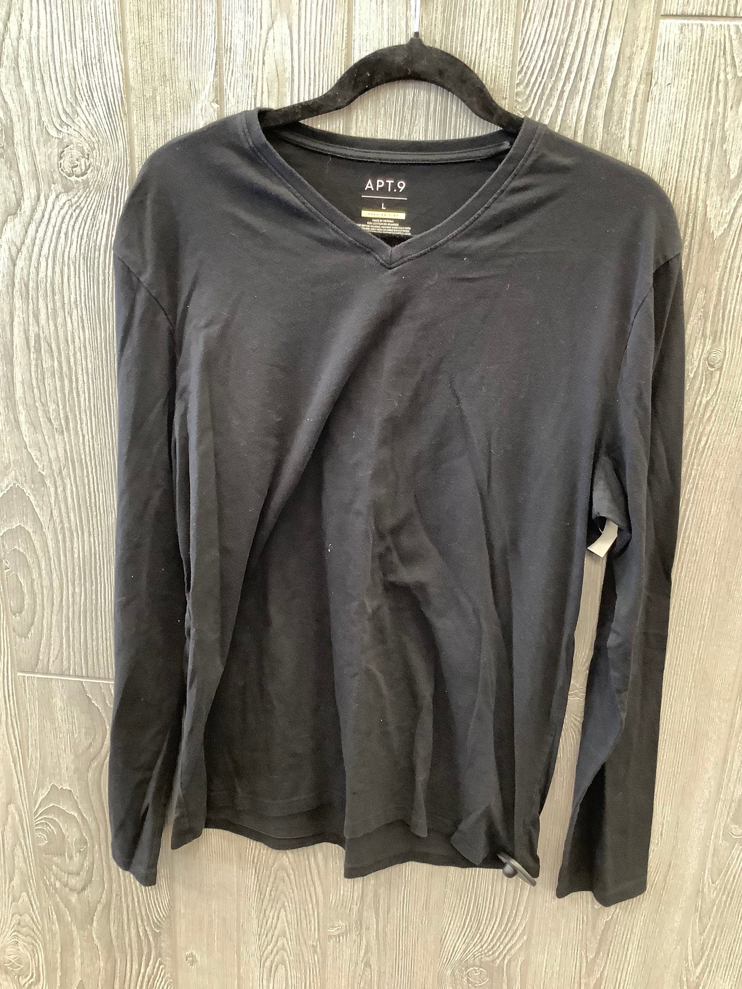 Black Top Long Sleeve Apt 9, Size L