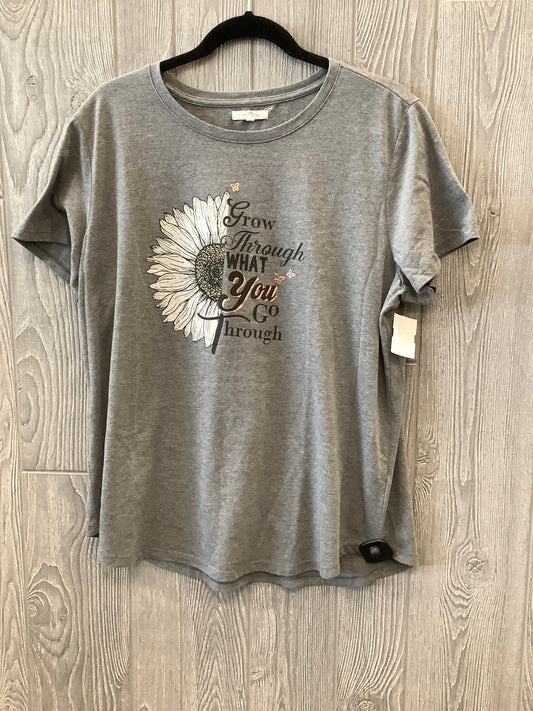 Grey Top Short Sleeve Maurices, Size Xl
