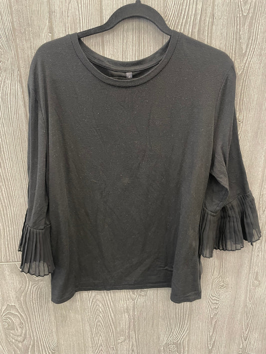 Black Top Long Sleeve Massini, Size L