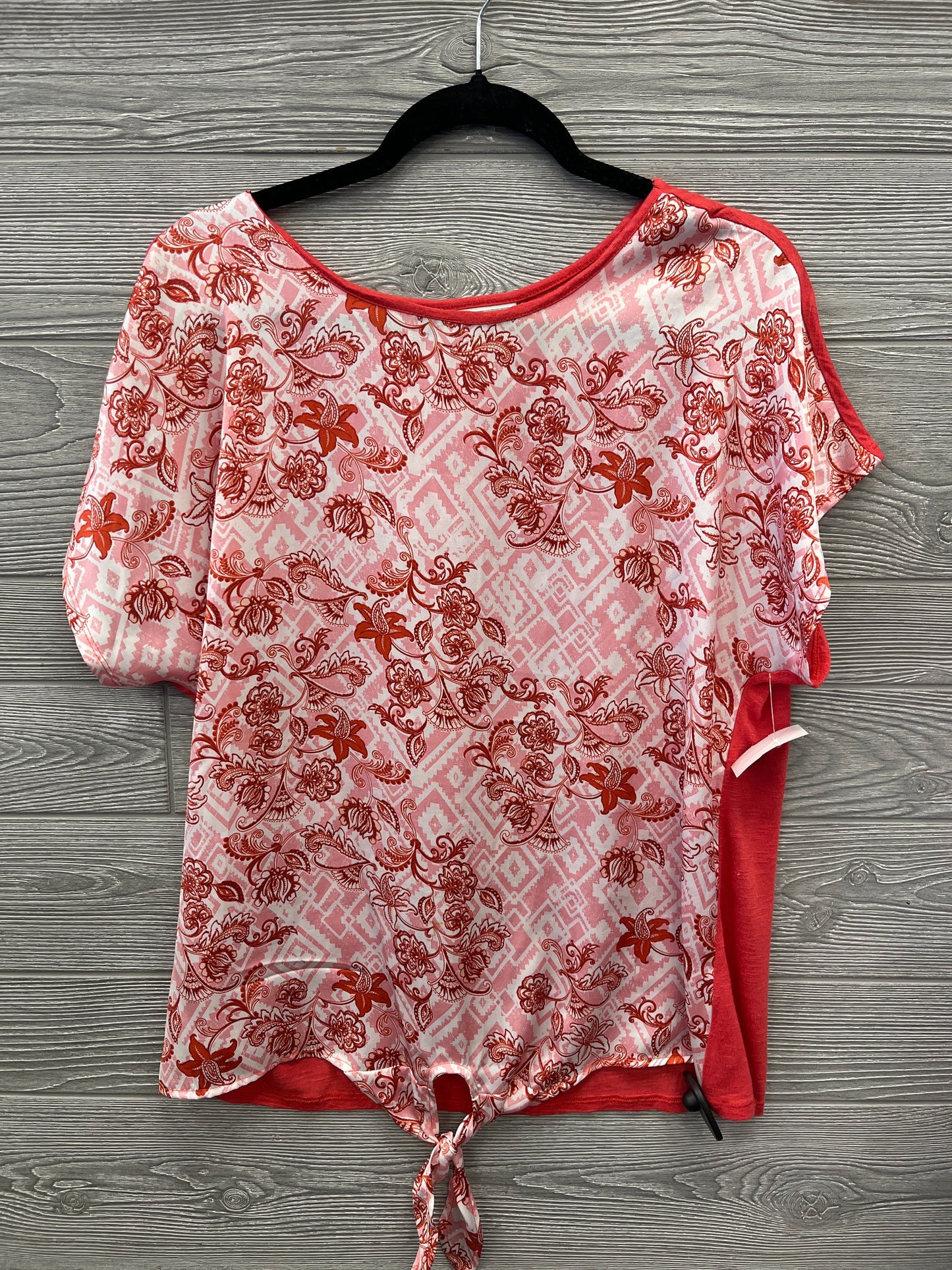 Top Short Sleeve By Dana Buchman In Red, Size: M