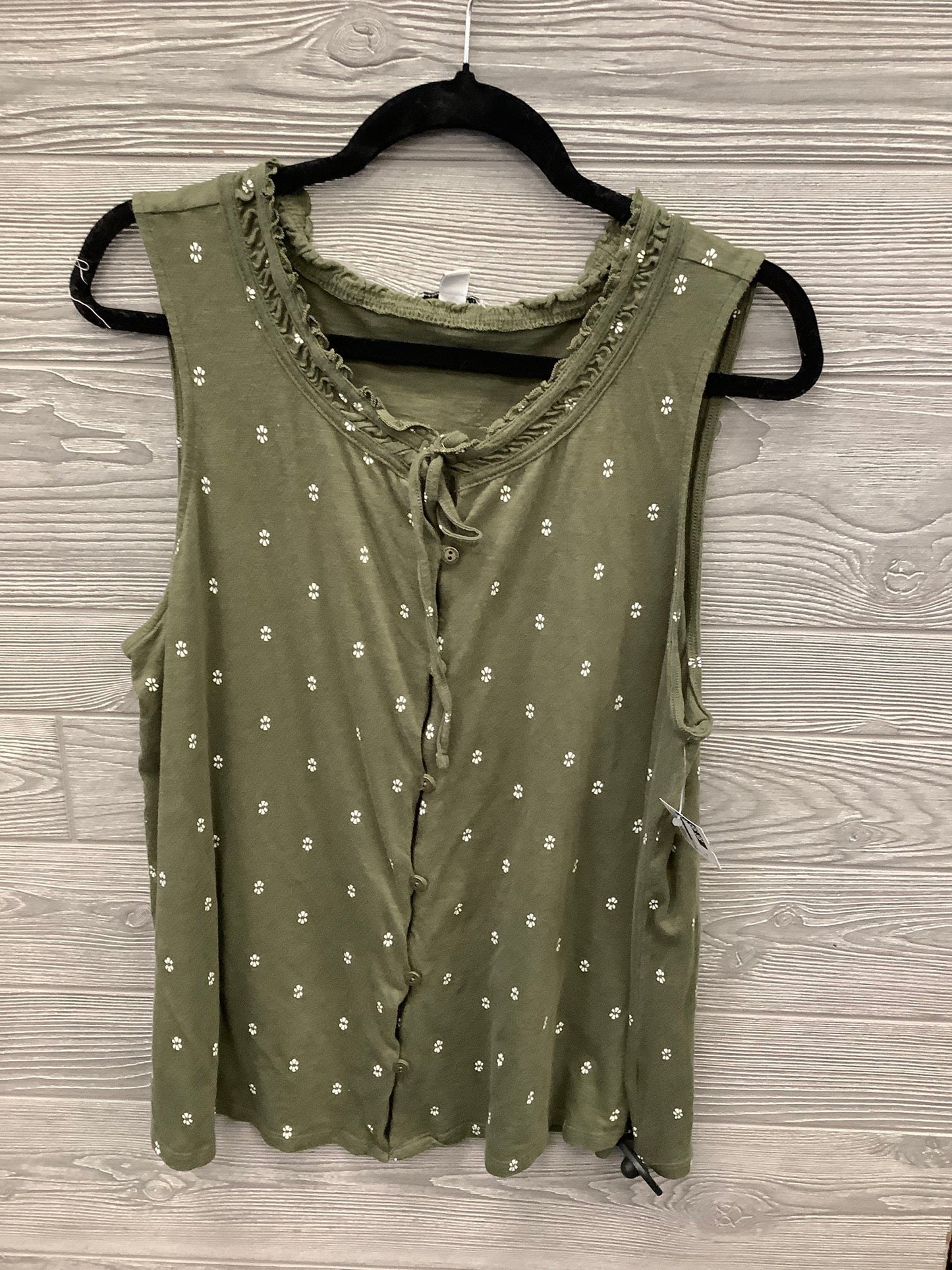 Top Sleeveless By Sonoma In Green, Size: Xl