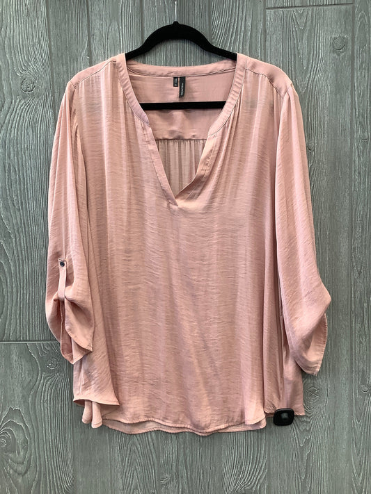 Top Long Sleeve By Maurices In Pink, Size: Xxl