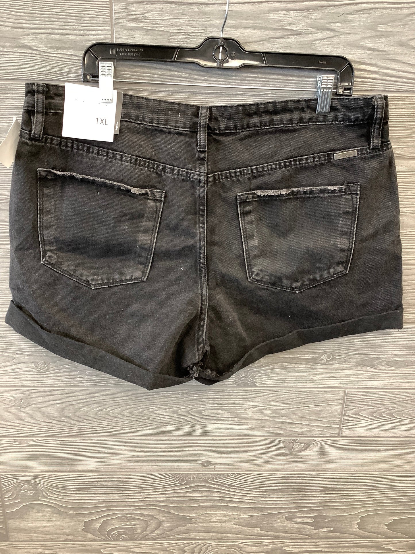 Shorts By Kancan In Black Denim, Size: 18