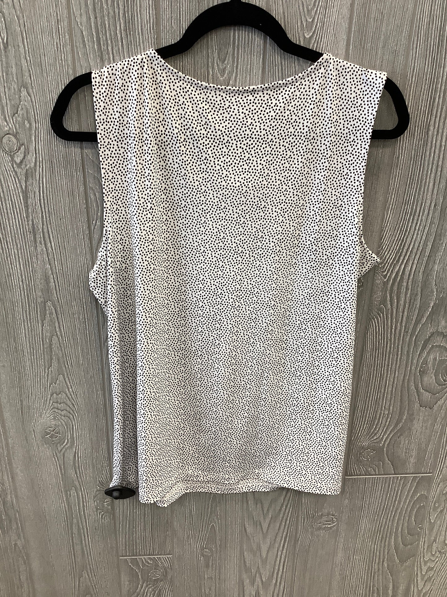 Top Sleeveless By Worthington In Polkadot Pattern, Size: L