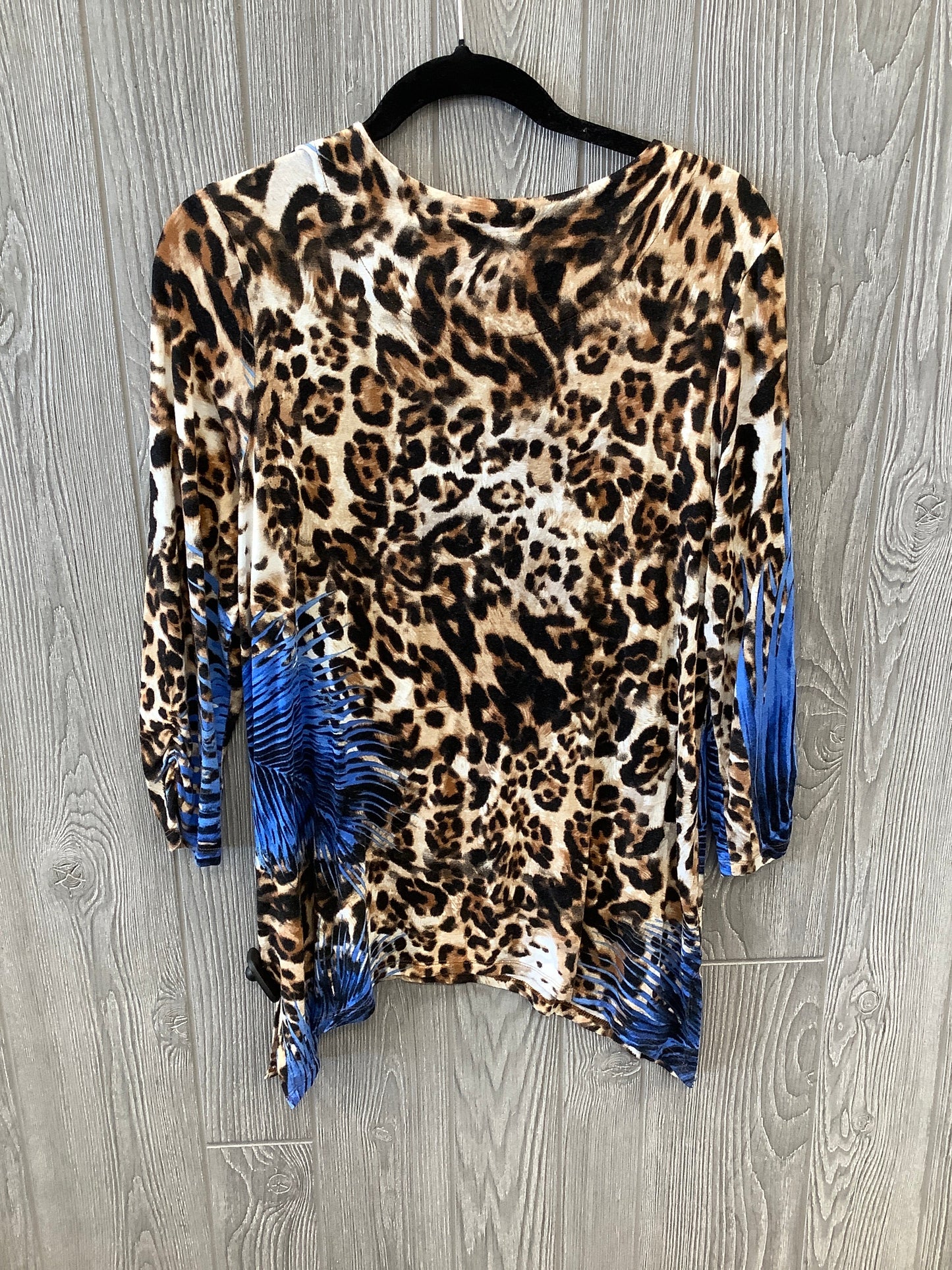 Top Long Sleeve By Peck And Peck In Animal Print, Size: M