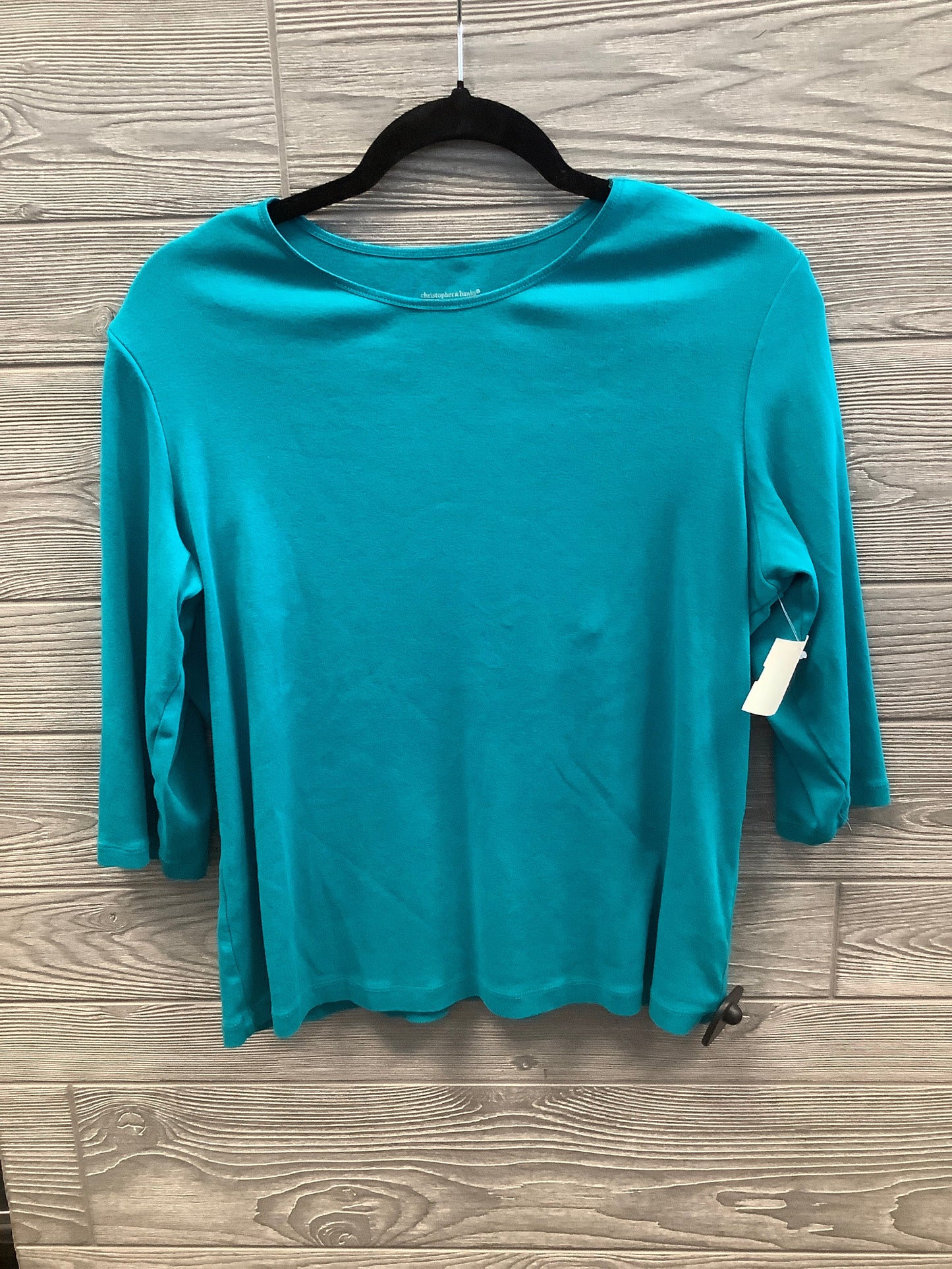 Top 3/4 Sleeve By Christopher And Banks In Blue, Size: Xl