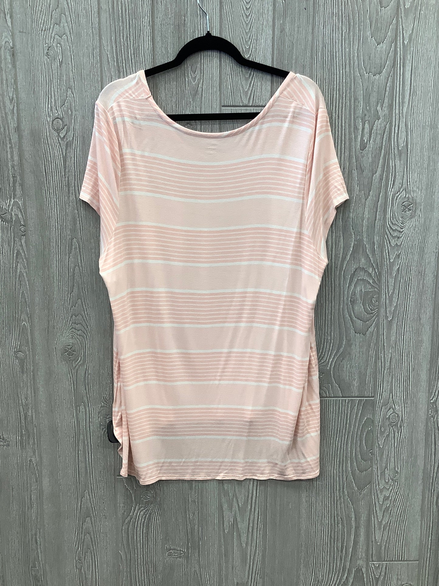 Top Short Sleeve By Falls Creek In Pink, Size: 2x