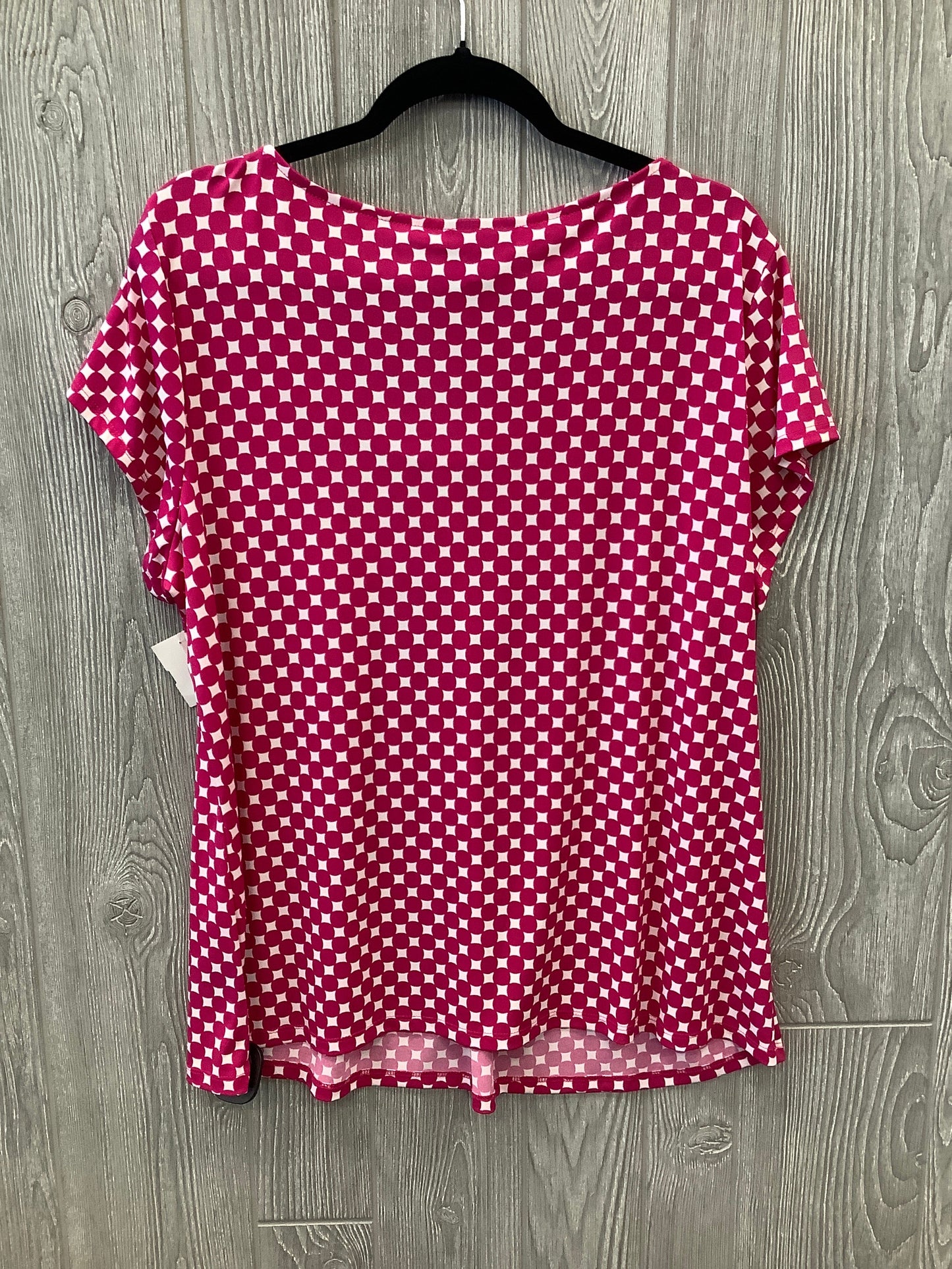 Top Short Sleeve By Worthington In Pink, Size: 2x