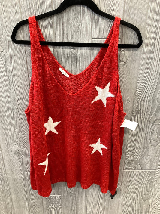 Top Sleeveless By Maurices In Red, Size: 3x