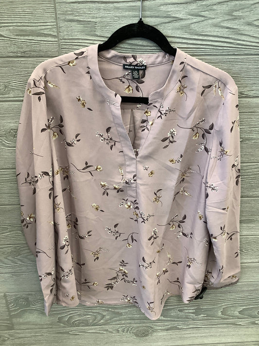 Top Long Sleeve By Hilary Radley In Floral Print, Size: L