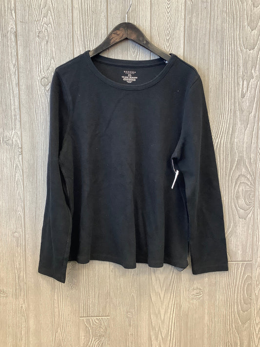 Top Long Sleeve By Sonoma In Black, Size: Xl