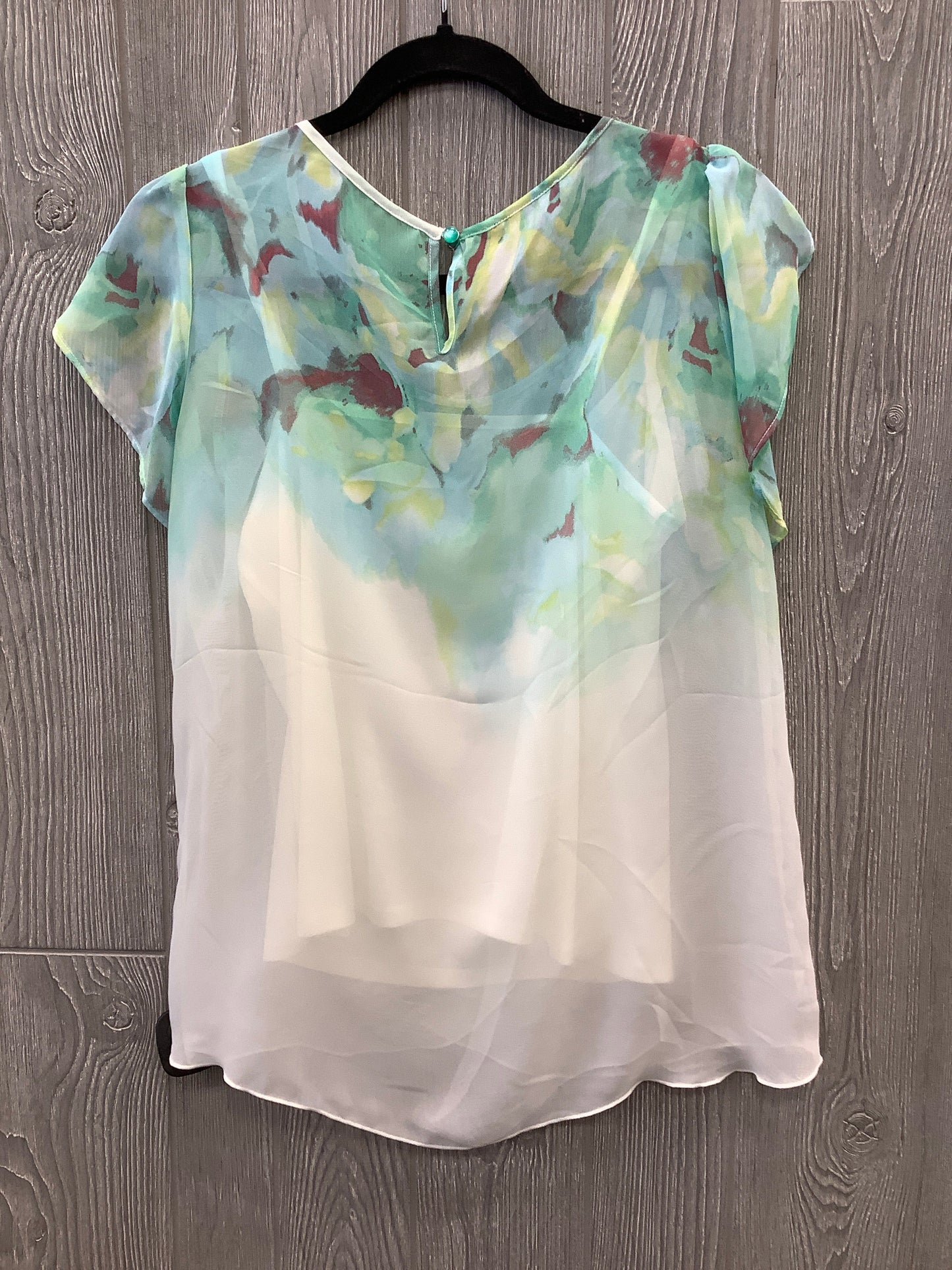 Top Short Sleeve By Ab Studio In White, Size: S