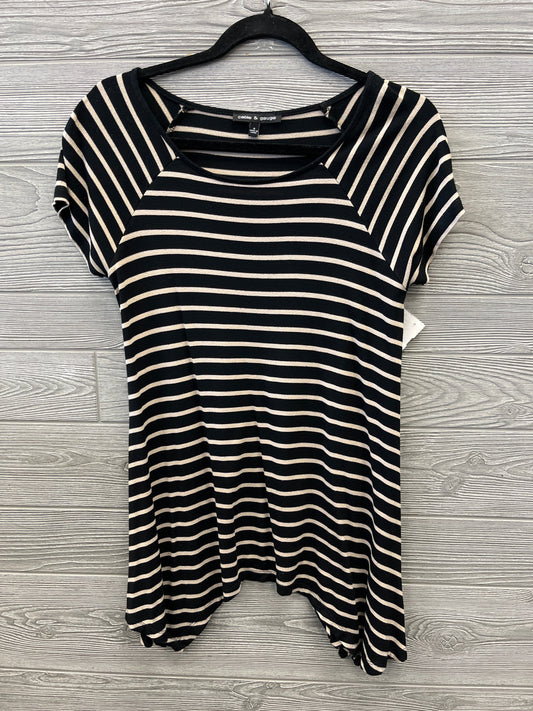 Top Short Sleeve By Cable And Gauge In Striped Pattern, Size: S