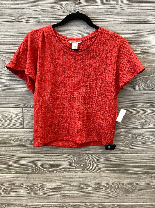 Top Short Sleeve By H&m In Red, Size: S