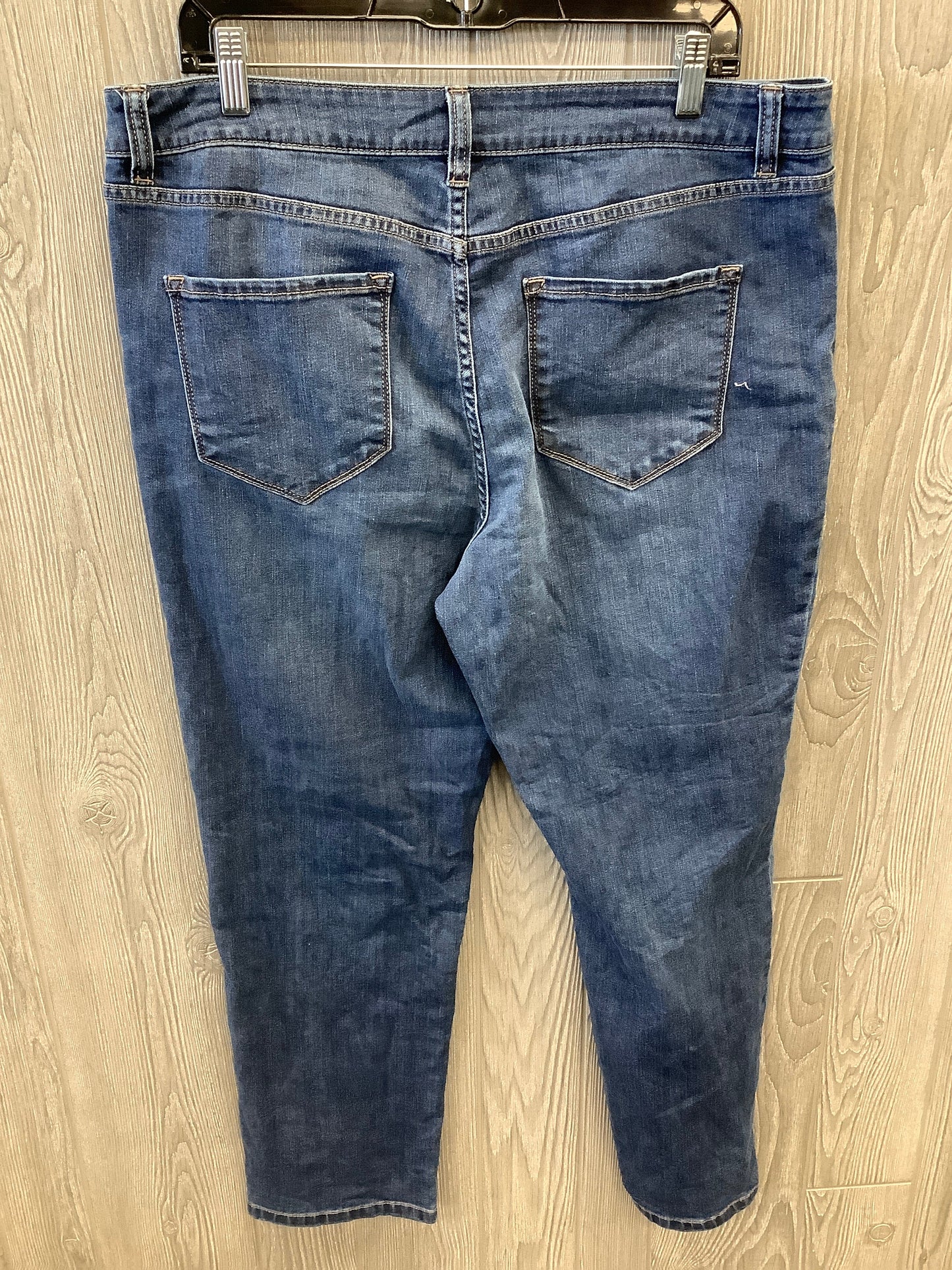 Jeans Straight By Liz Claiborne In Blue Denim, Size: 14