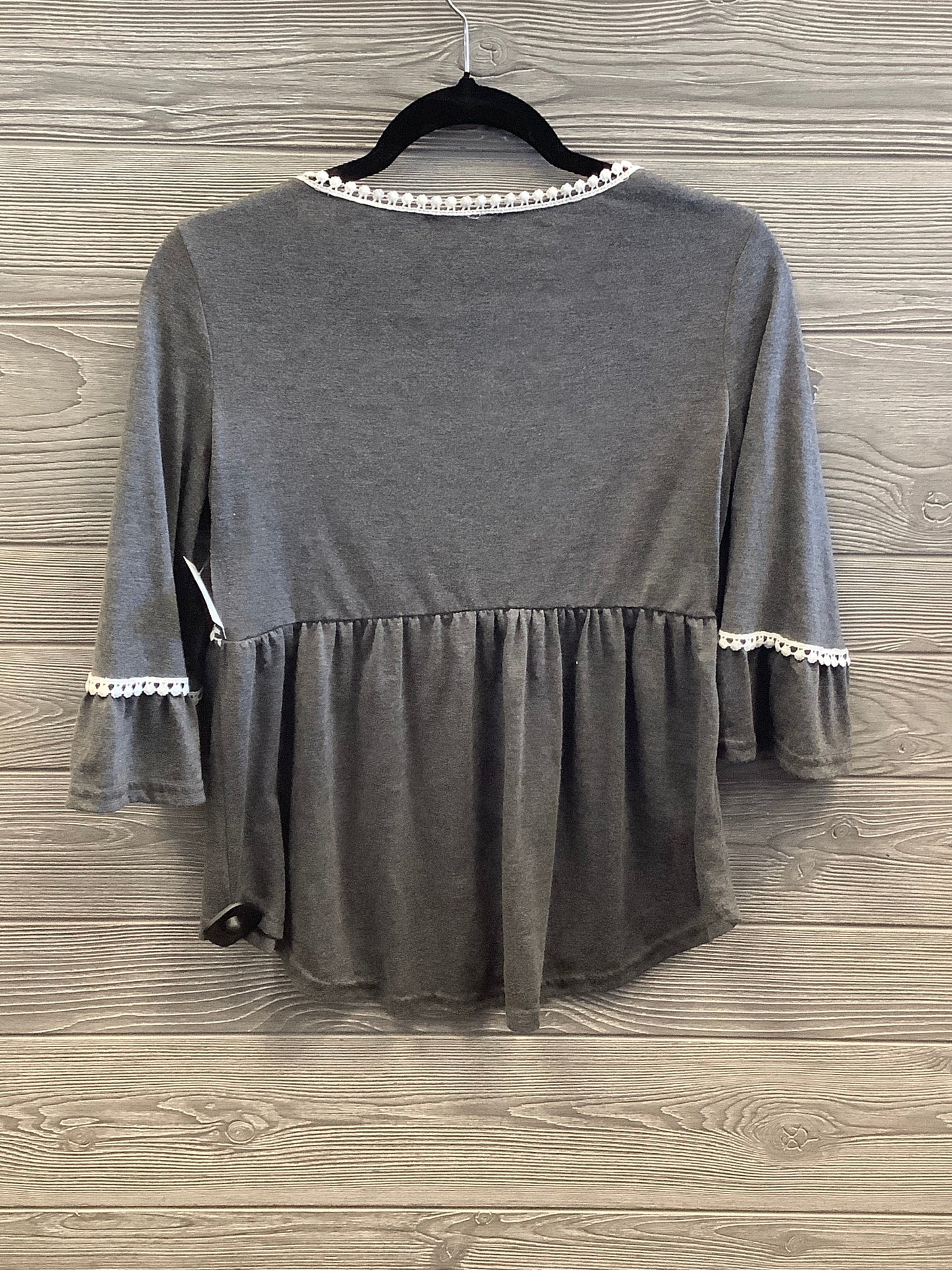 Top Long Sleeve By Shein In Grey, Size: M