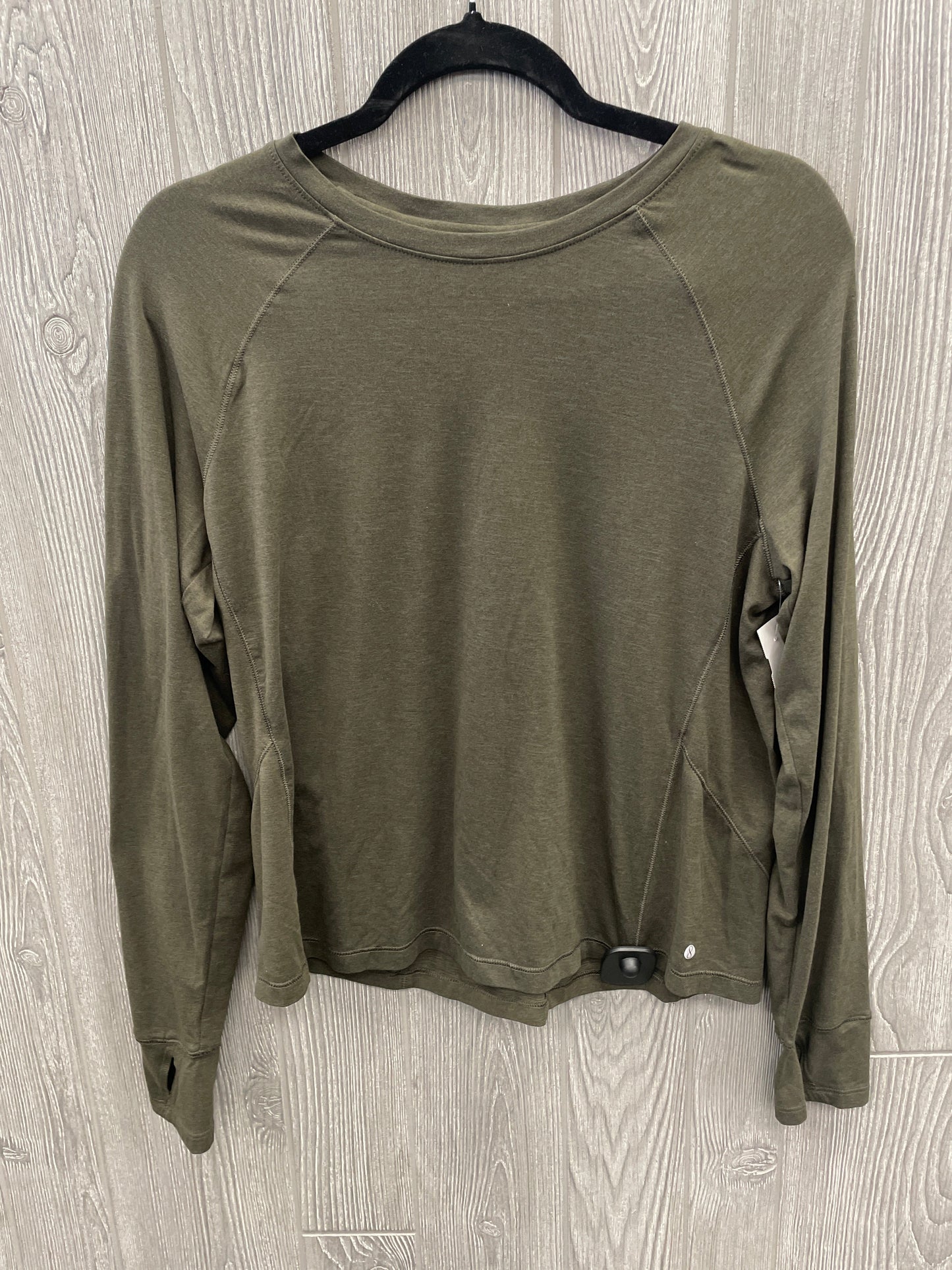 Athletic Top Long Sleeve Collar By Layer 8 In Green, Size: L