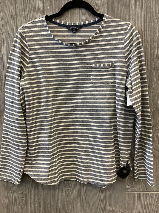 Top Long Sleeve By Lands End In Striped Pattern, Size: M