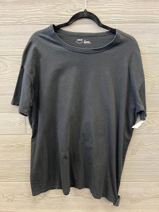 Top Short Sleeve By Aerie In Black, Size: S