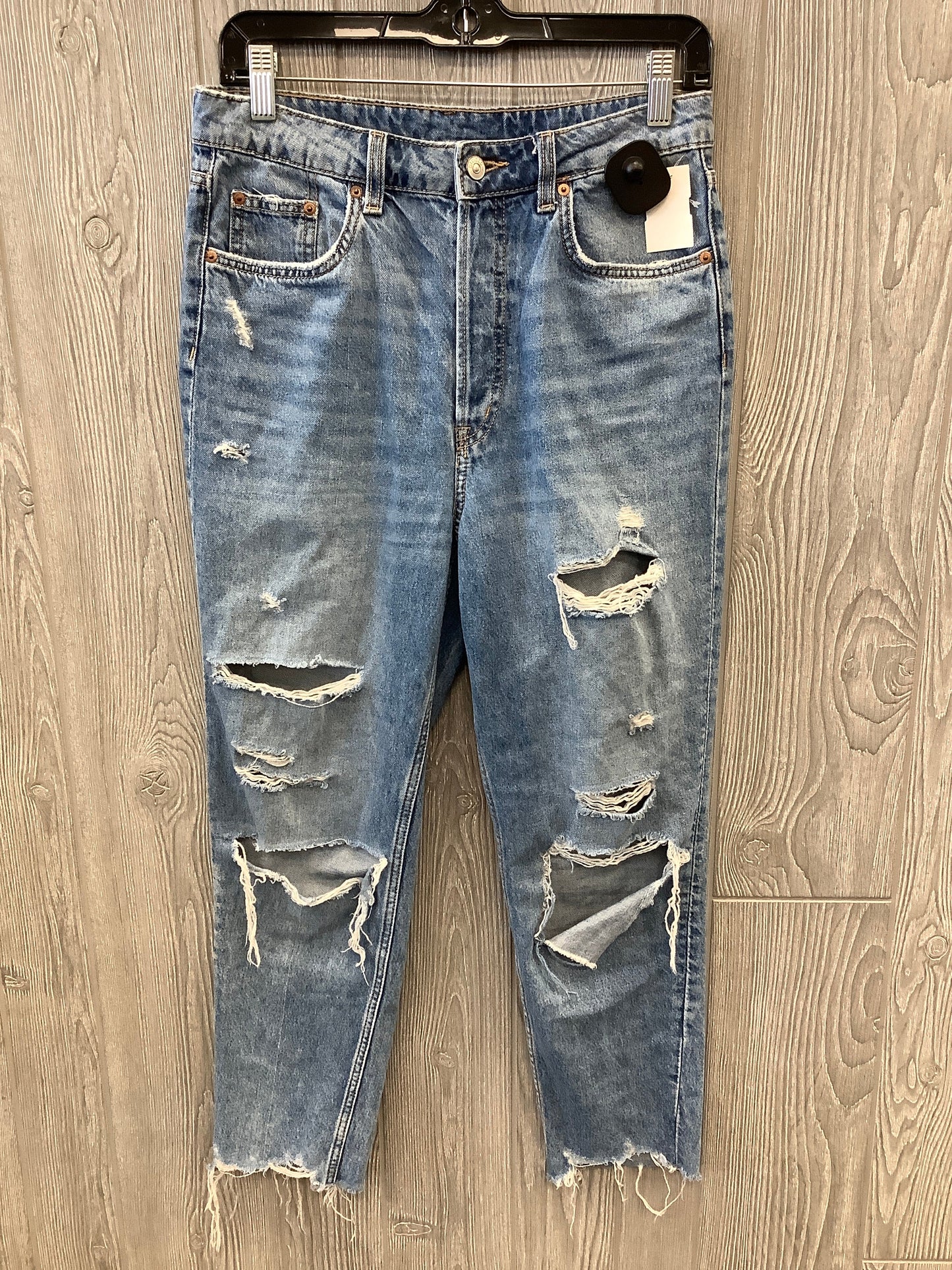 Jeans Straight By Divided In Blue Denim, Size: 8