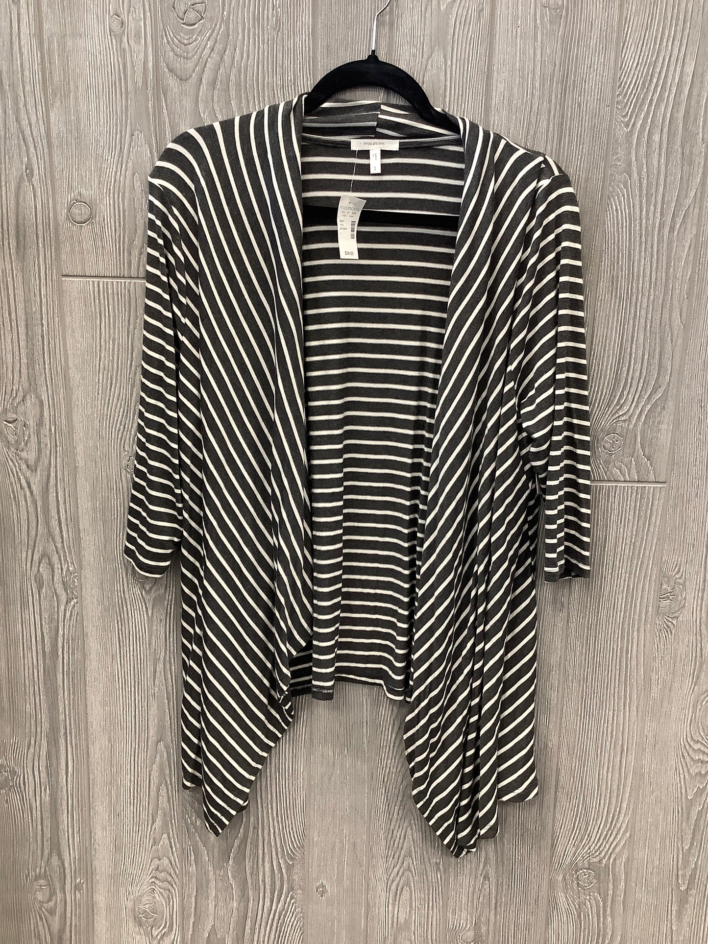 Cardigan By Maurices In Striped Pattern, Size: 1x