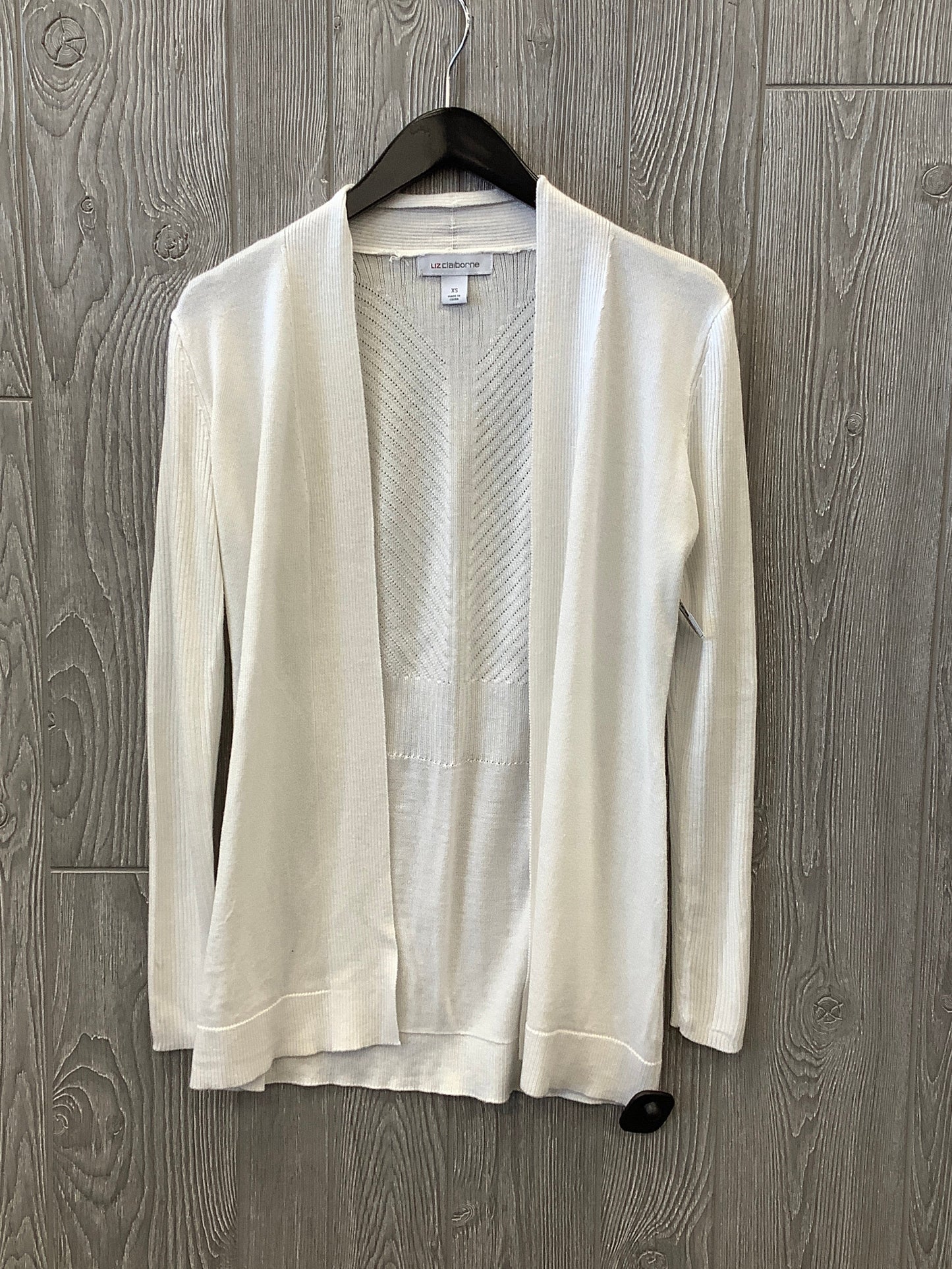 Cardigan By Liz Claiborne In White, Size: Xs