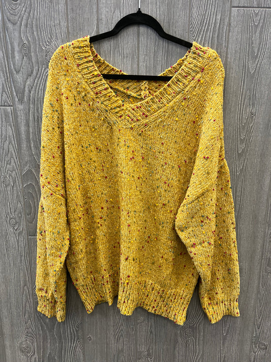 Sweater By Clothes Mentor In Yellow, Size: 3x