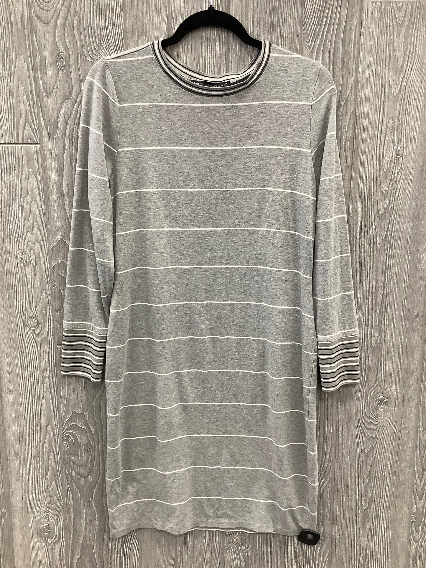 Dress Casual Midi By White House Black Market In Grey, Size: Lp