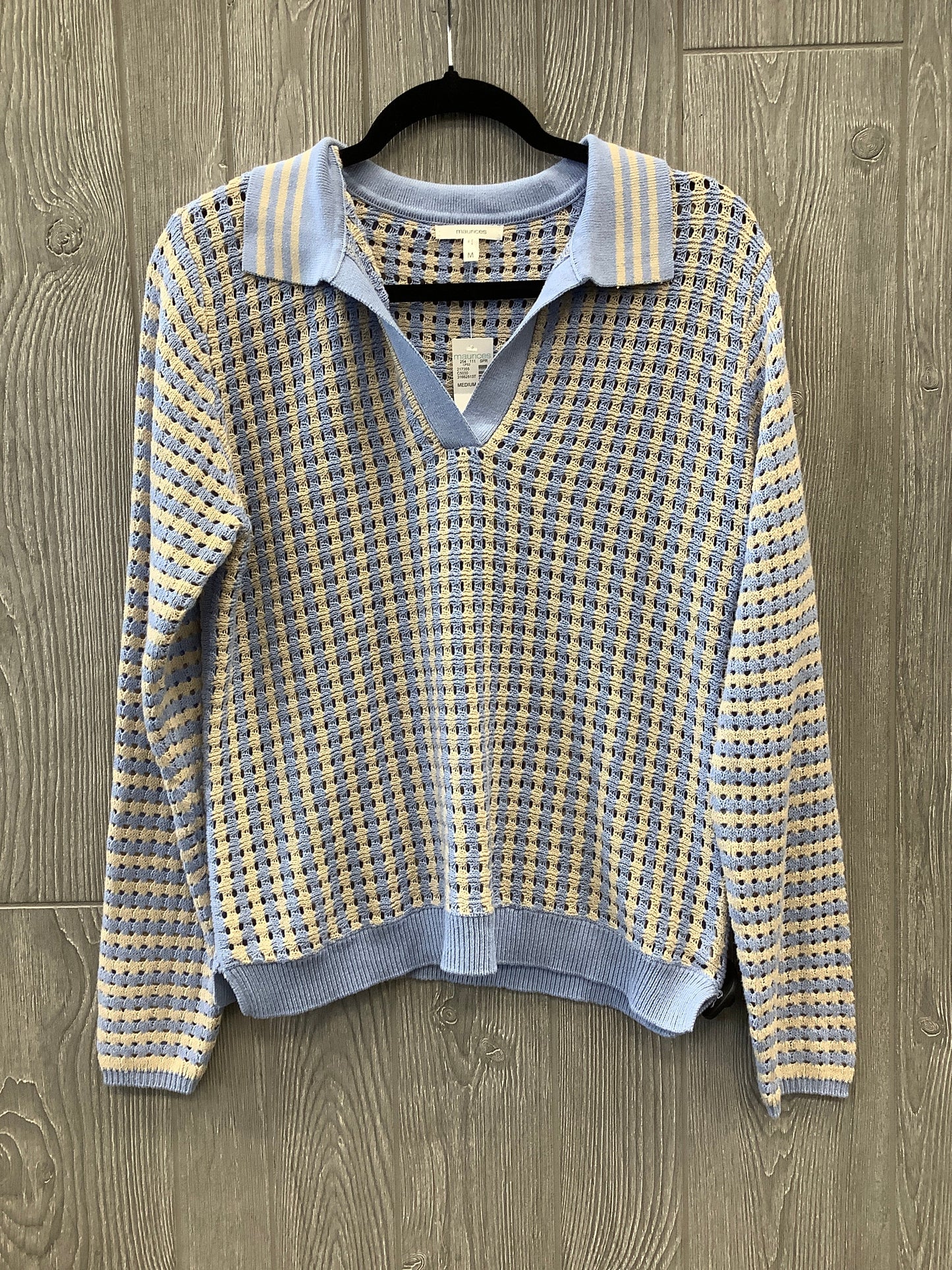 Top Long Sleeve By Maurices In Blue, Size: M