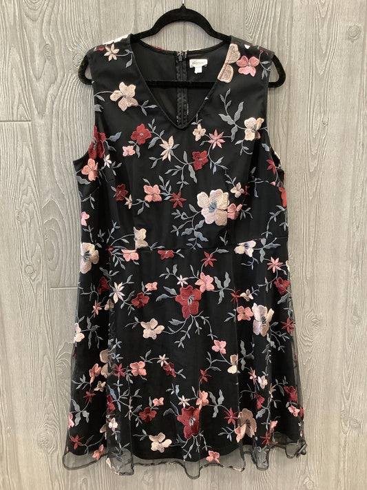 Dress Casual Midi By Avenue In Black, Size: 2x