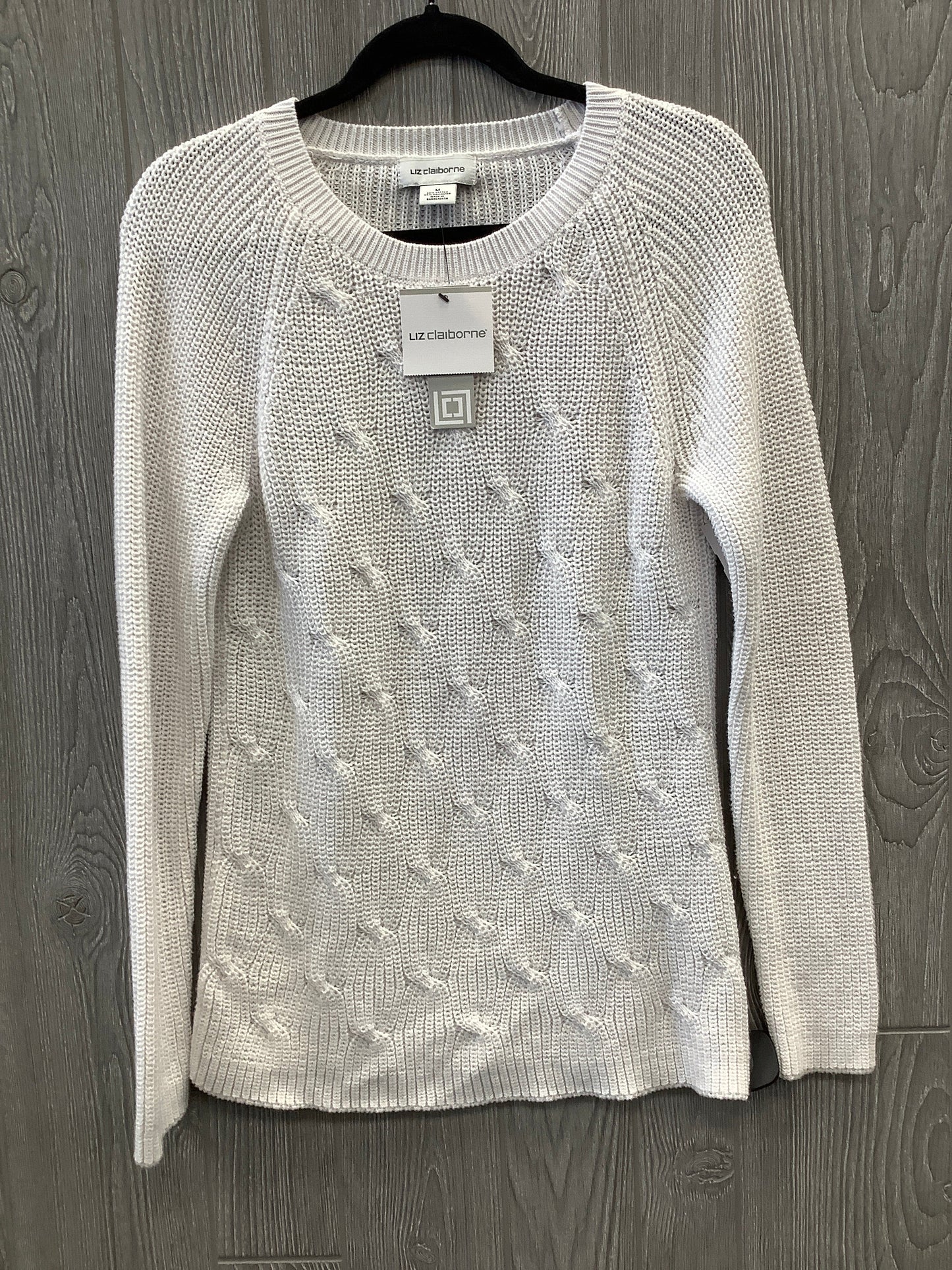 Sweater By Liz Claiborne In White, Size: M