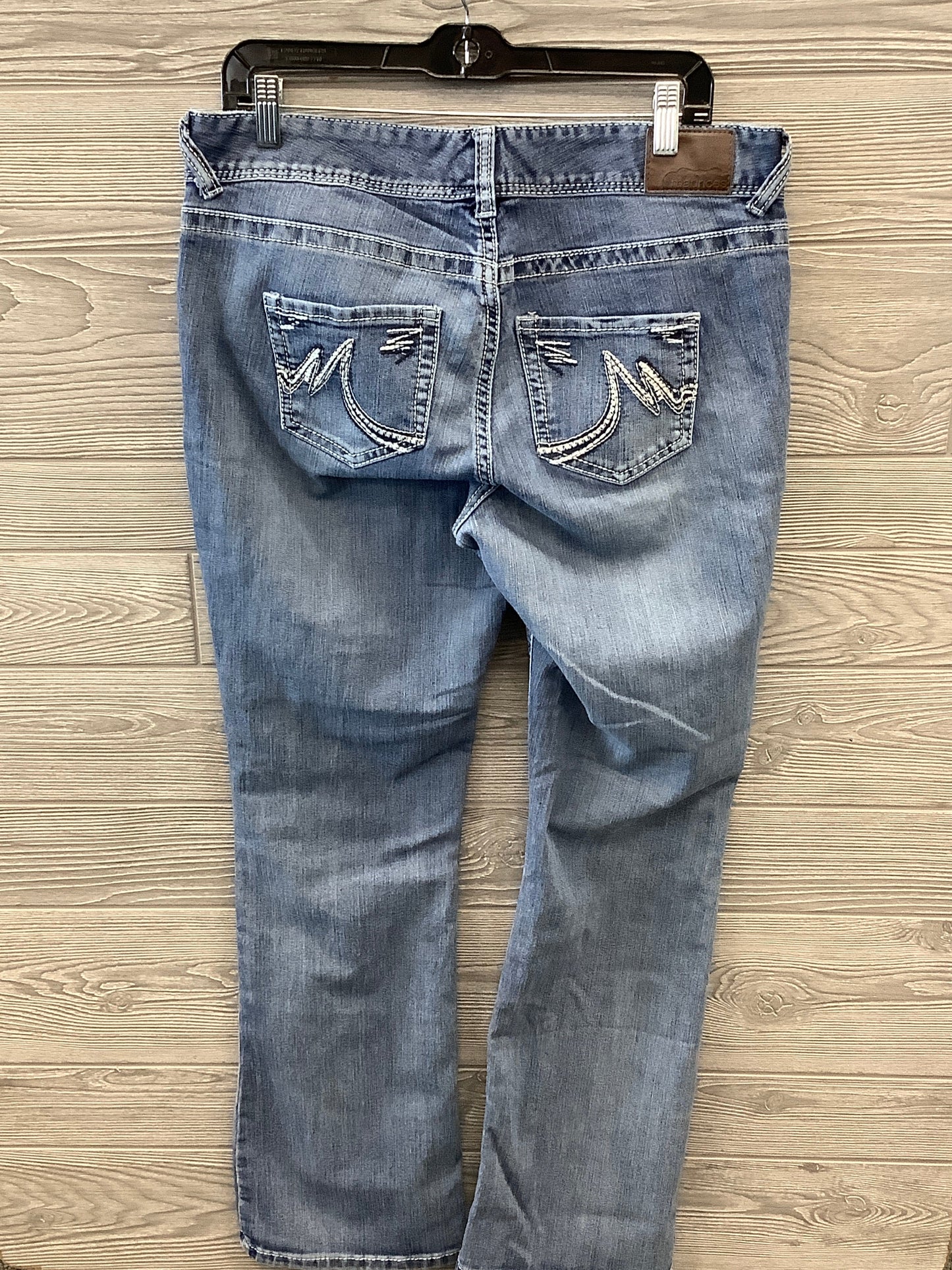 Jeans Flared By Maurices In Blue Denim, Size: 14