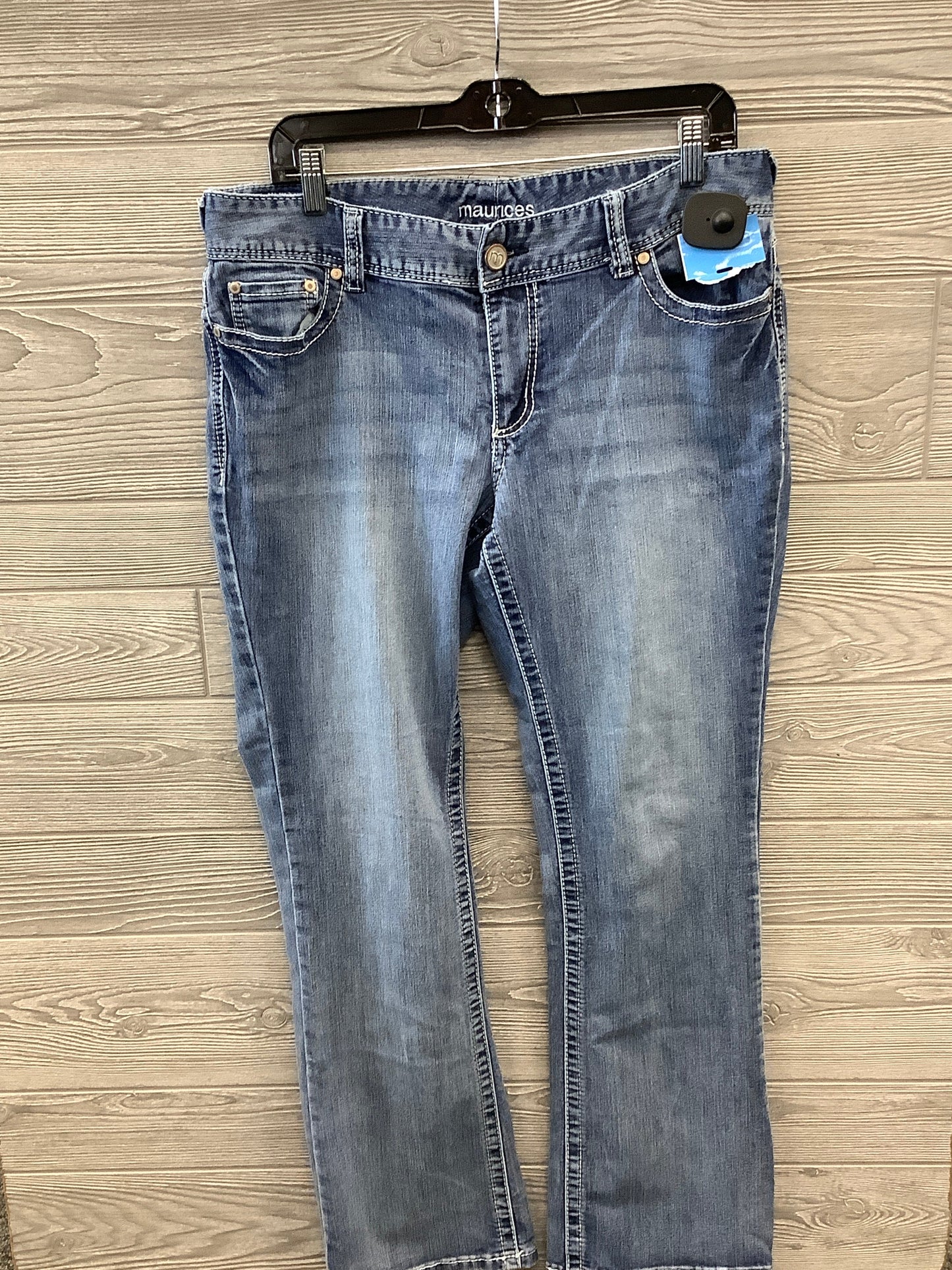 Jeans Flared By Maurices In Blue Denim, Size: 14