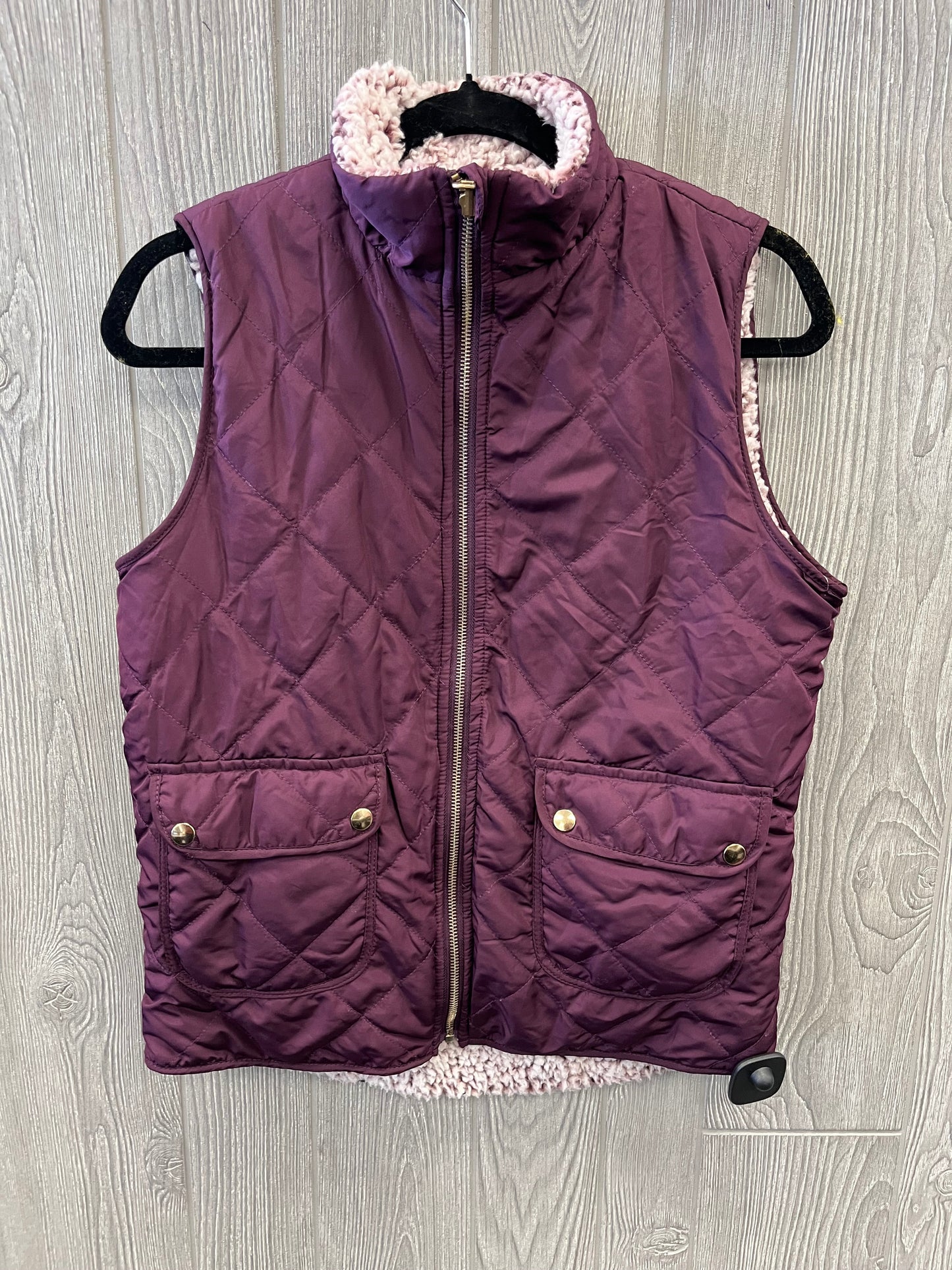 Vest Faux Fur & Sherpa By Miami In Purple, Size: M