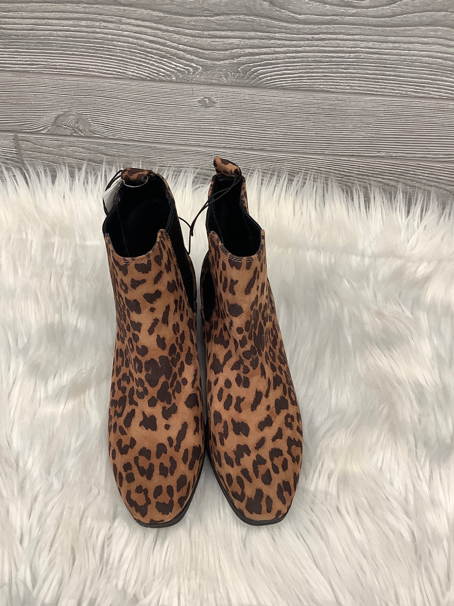 Boots Ankle Heels By A New Day In Animal Print, Size: 6