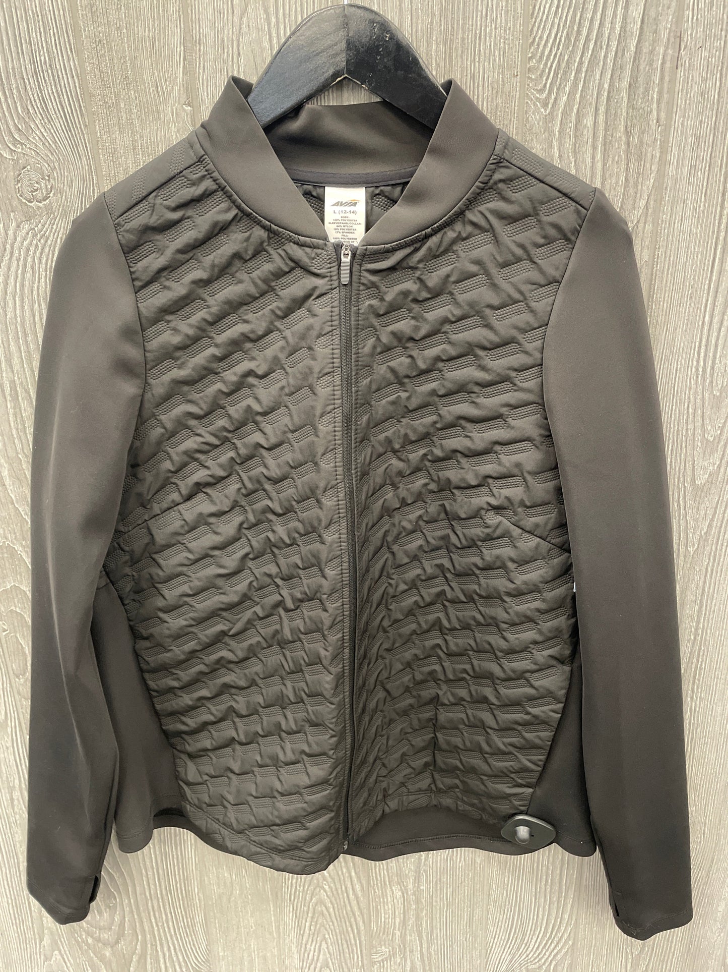 Athletic Jacket By Avia In Black, Size: L