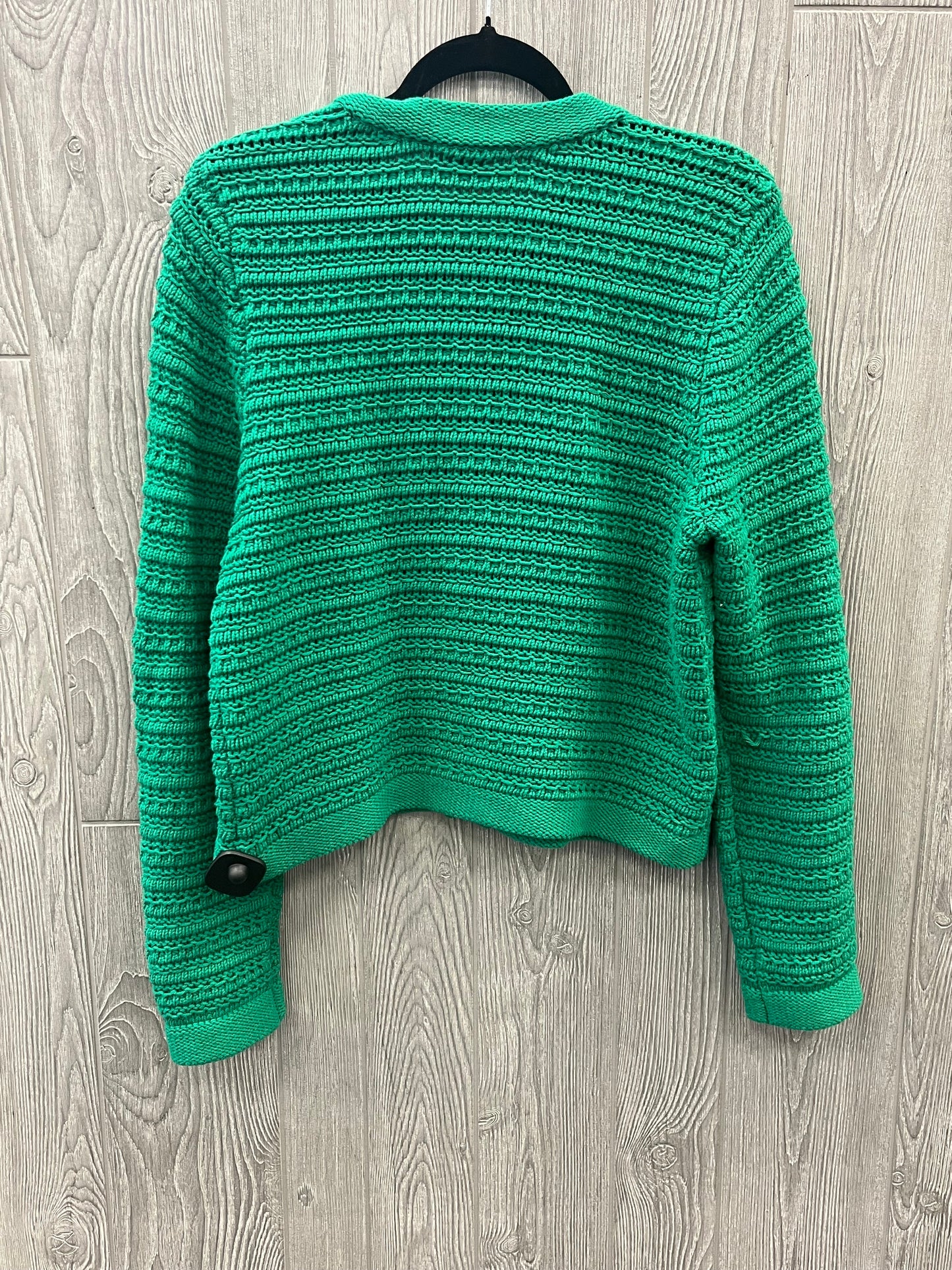 Sweater Cardigan By Loft In Green, Size: L