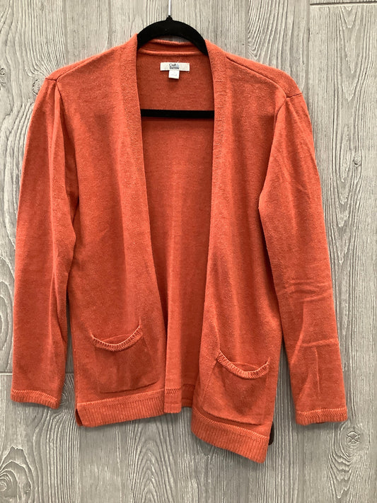 Sweater Cardigan By Croft And Barrow In Orange, Size: S