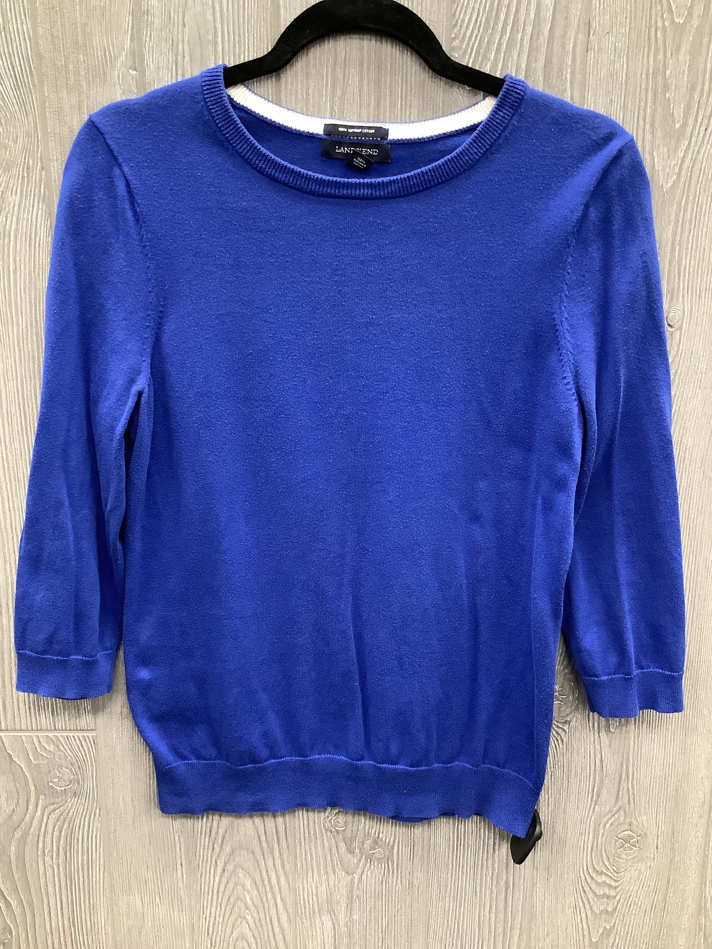 Top Long Sleeve By Lands End In Blue, Size: S