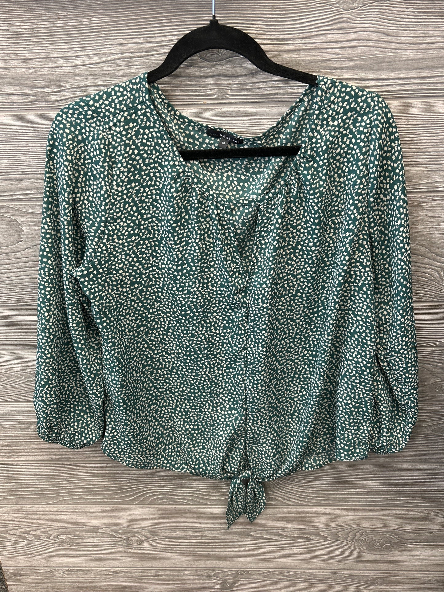 Top Long Sleeve By West Kei In Green, Size: M