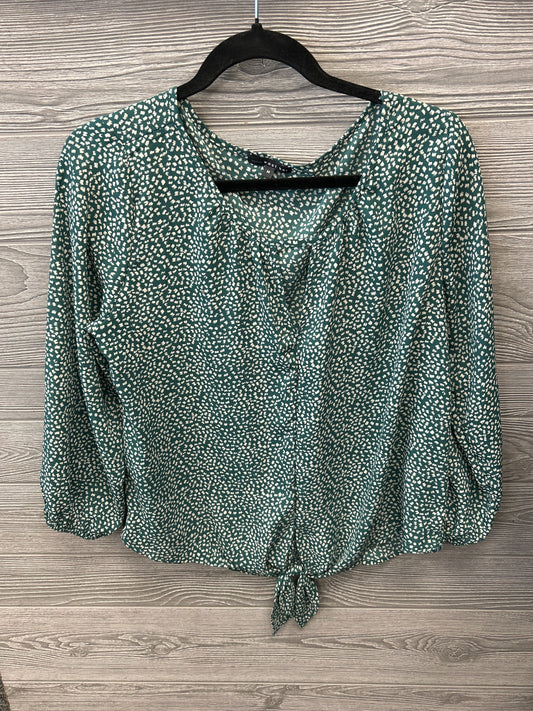 Top Long Sleeve By West Kei In Green, Size: M