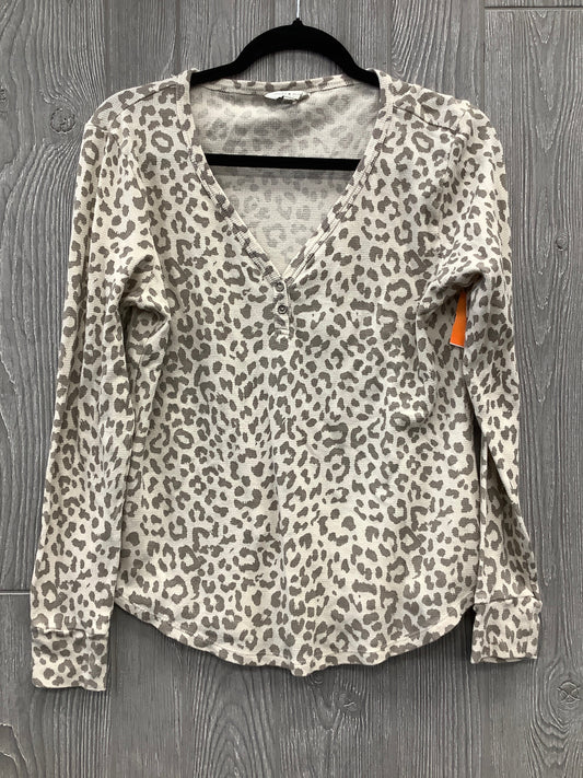 Top Long Sleeve By Lucky Brand In Animal Print, Size: L