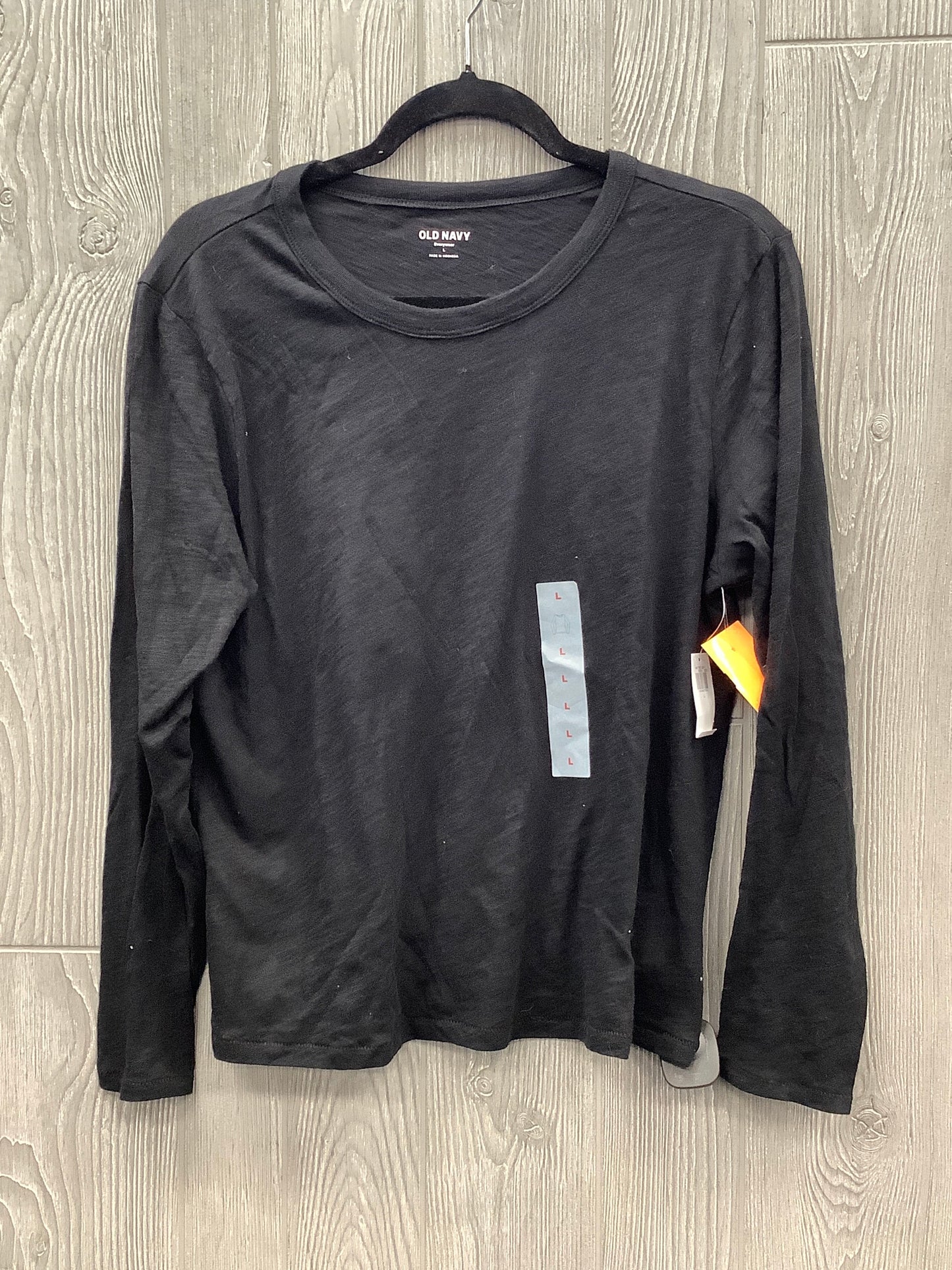 Top Long Sleeve Basic By Old Navy In Black, Size: L