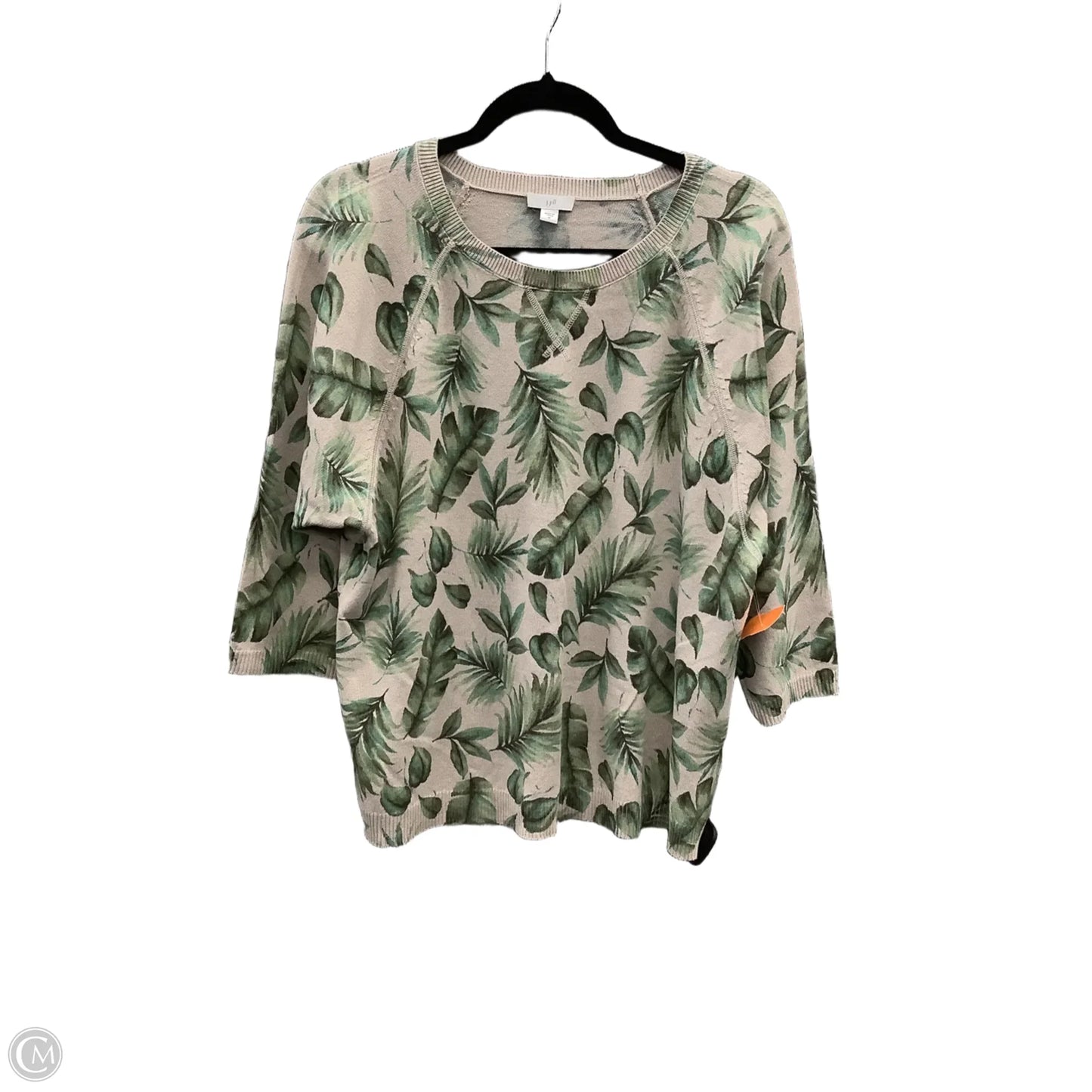 Top 3/4 Sleeve By J. Jill In Brown & Green, Size: M