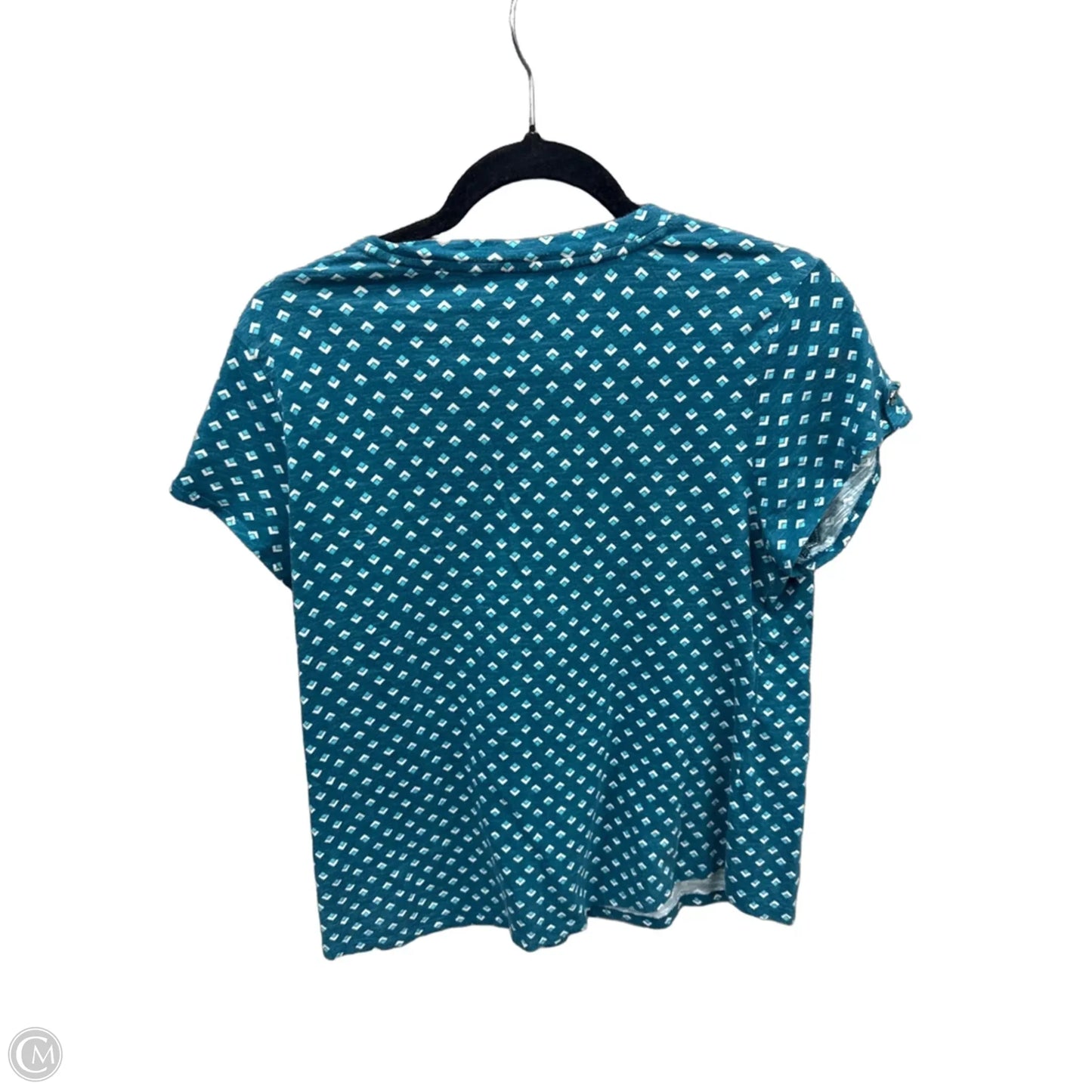 Top Short Sleeve By Liz Claiborne In Teal, Size: L