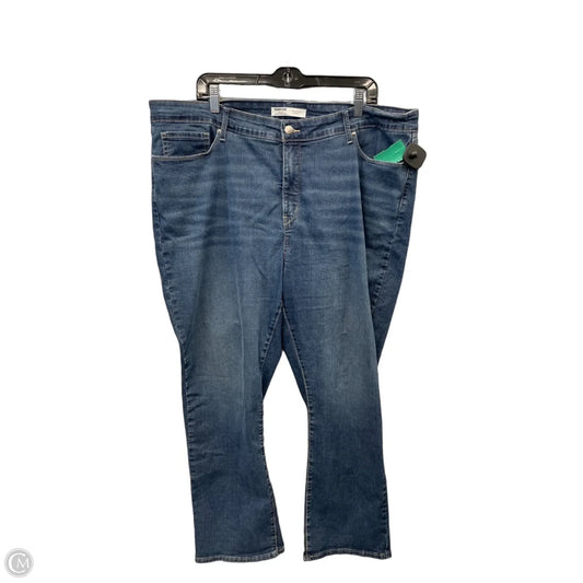 Jeans Straight By Levis In Blue Denim, Size: 22