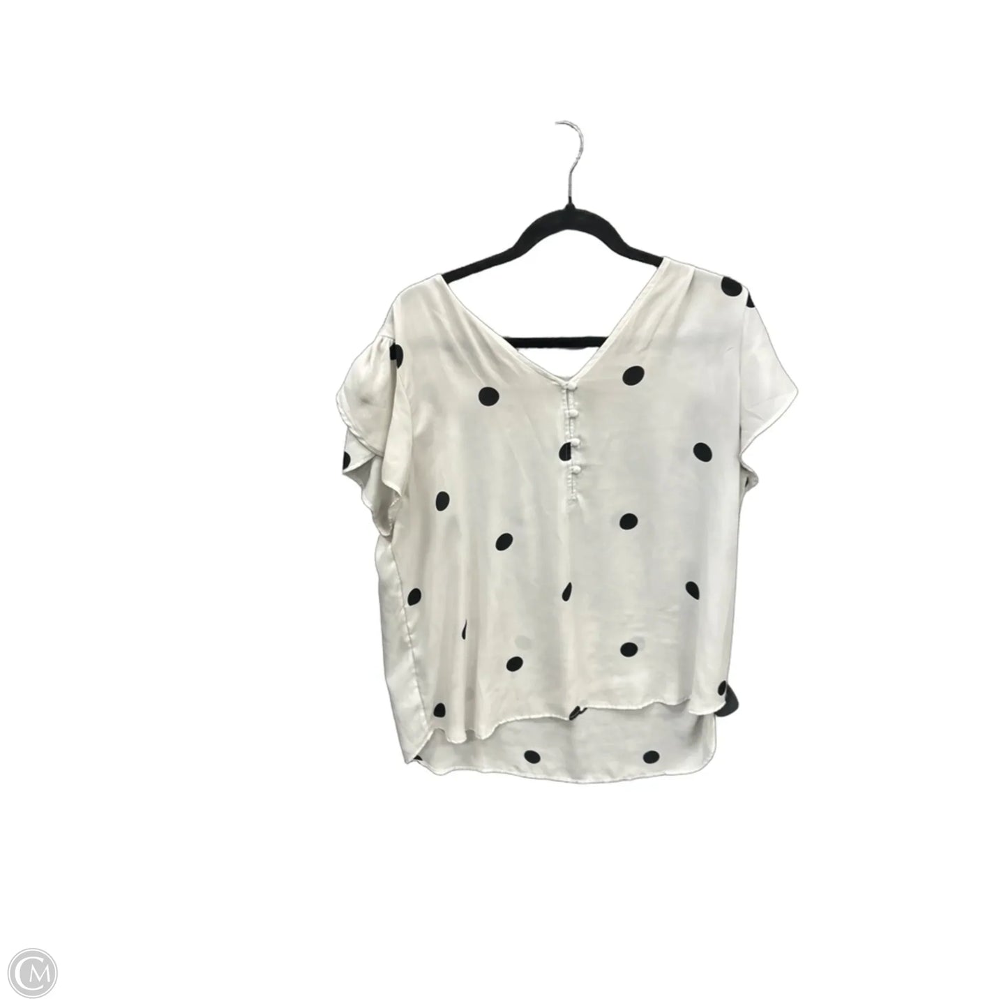 Top Short Sleeve By Loft In Polkadot Pattern, Size: Xl